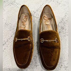 Sam Edelman Loraine Bit Loafer Velvet Antique Cocoa Bronze Size 6.5